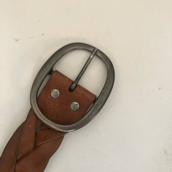 Brown leather braided American Eagle belt - Picture 4 of 7